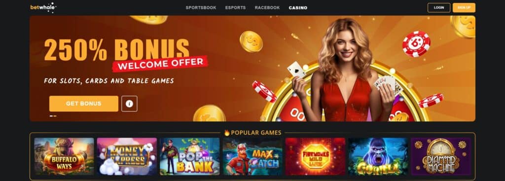 betwhale casino front page